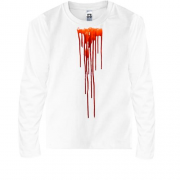 Детская футболка с длинным рукавом с кровавыми подтеками (2)