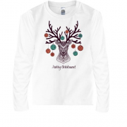 Детская футболка с длинным рукавом Merry Christmas Deer