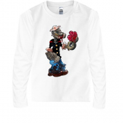 Детская футболка с длинным рукавом с зомби-моряком Папаем