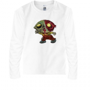 Детская футболка с длинным рукавом с зомби-Стьюи
