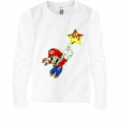 Детская футболка с длинным рукавом с зомби-Марио