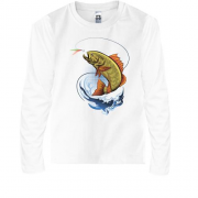 Детская футболка с длинным рукавом Рыба с наживкой