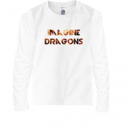 Детская футболка с длинным рукавом Imagine Dragons (огненный дра