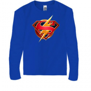 Детская футболка с длинным рукавом Superman and Flash