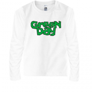 Детская футболка с длинным рукавом Green day (Street art logo)