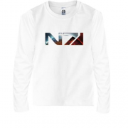 Детская футболка с длинным рукавом Mass Effect N7