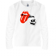 Детская футболка с длинным рукавом Rolling Stones (граммофон)
