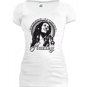 Женская удлиненная футболка Bob Marley