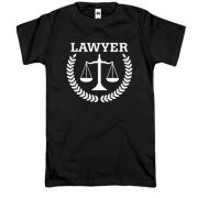 Футболка с надписью " lawyer" юрист