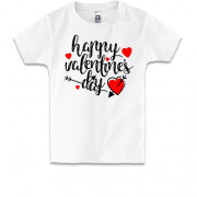 Детская футболка с надписью Happy Valentine's Day