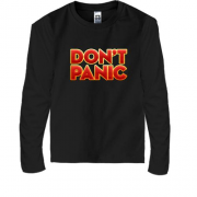 Детская футболка с длинным рукавом don't panic