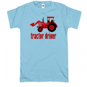 Футболка с надписью "Tractor Driver"