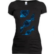 Подовжена футболка з ланцюжком ДНК