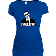 Подовжена футболка для програміста з маскою анонімуса (2)
