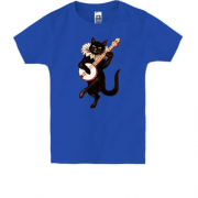 Детская футболка с котом и банджо