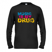 Чоловічий лонгслів Music is my drug