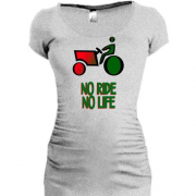 Подовжена футболка No ride no life