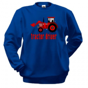 Світшот з написом "Tractor Driver"
