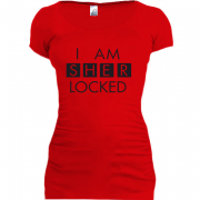 Женская удлиненная футболка I'm sher locked