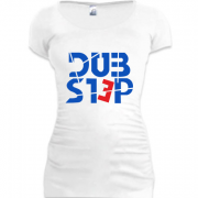 Женская удлиненная футболка Dub step (4)