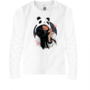 Детская футболка с длинным рукавом Девушка панда