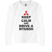 Детская футболка с длинным рукавом Keep calm and drive a Mitsubi
