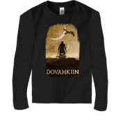 Детская футболка с длинным рукавом с постером Довакин и дракон -