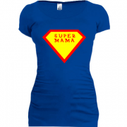 Женская удлиненная футболка Super мама