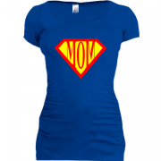 Женская удлиненная футболка Супер-мама 3