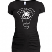 Женская удлиненная футболка Spider woman