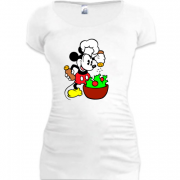 Женская удлиненная футболка Мики Маус повар