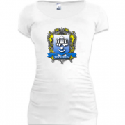 Женская удлиненная футболка Герб города Тернополь