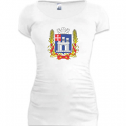 Женская удлиненная футболка Старый герб Житомира