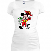 Женская удлиненная футболка Мики романтик