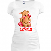 Женская удлиненная футболка Мишка Lovely