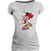 Подовжена футболка Minnie на ковзанах