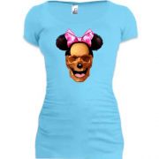 Подовжена футболка з Міні Маусом черепом