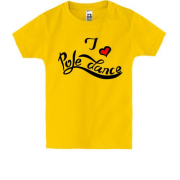 Детская футболка с надписью "I love pole dance"