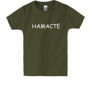 Детская футболка с надписью "Намасте"