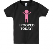 Детская футболка i pooped today