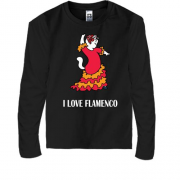 Детская футболка с длинным рукавом i love flamenco