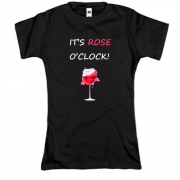 Футболка с надписью It's rose o'clock