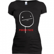 Женская удлиненная футболка Poker Face 2