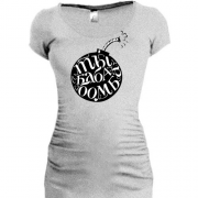 Подовжена футболка з написом "Ти баба бомба"
