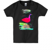 Детская футболка с рисунком Фламинго
