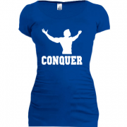 Женская удлиненная футболка Conquer (3)