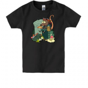 Дитяча футболка з щуром на смітнику