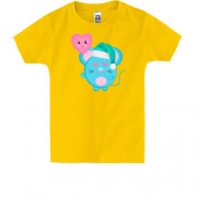 Детская футболка с голубой крысой