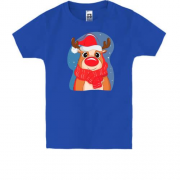 Детская футболка с зимним оленем