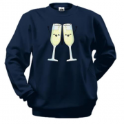 Свитшот с двумя бокалами шампанского